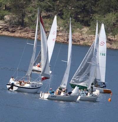 Boat at start line